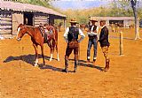 Famous West Paintings - Buying Polo Ponies in the West
